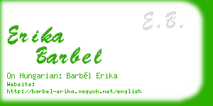 erika barbel business card
